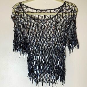 Silver Mixed Media (Extravaganza) Top